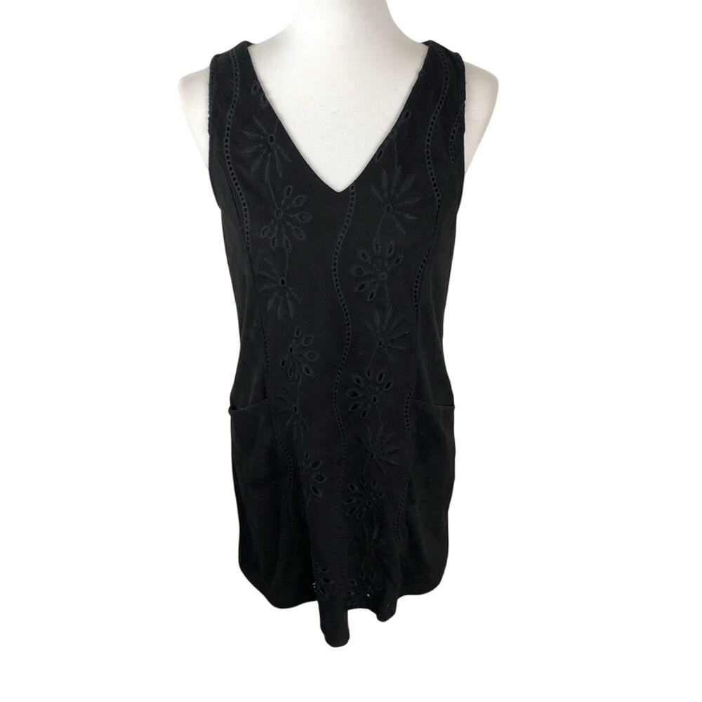 Black Swan Black V Neck Midi Evening Dress Size S